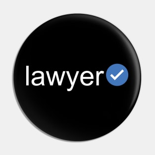 Verified Lawyer (White Text) Pin