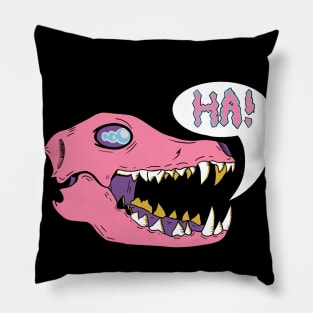 Pastel laughing skull Pillow