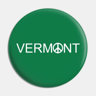 Vermont Peace Sign Shirt Pin