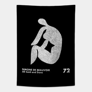 All Said and Done / Simone de Beauvoir / Minimalist Artwork Design Tapestry