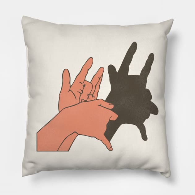 Devil Shadow Puppet Pillow by darklordpug