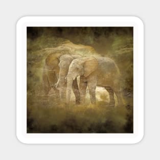 Elephant Animal Wildlife Jungle Nature Africa Adventure Discovery Digital Painting Magnet