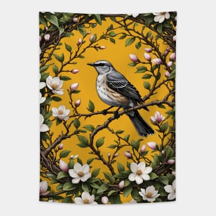 Mississippi Mockingbird And Magnolia Flowers 2 Tapestry