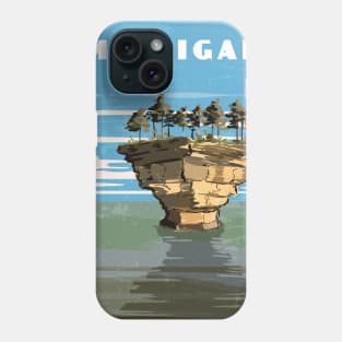 Michigan, USA.Retro travel poster Phone Case