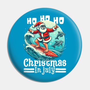 Santa christmas in July Summer Pin