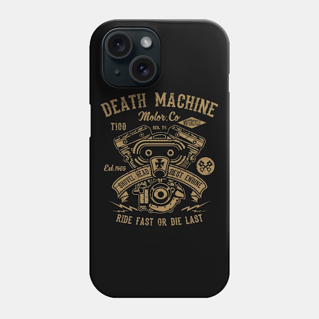 Death Machine Ride Fast Or Die Last Phone Case by Rebus28