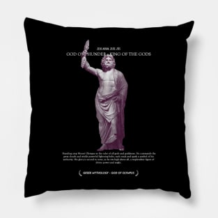 Zeus, God of Thunder, King of The Gods Mono - Greek Myth #002 Pillow