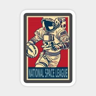 Astronaut Playing Football National Space League Magnet