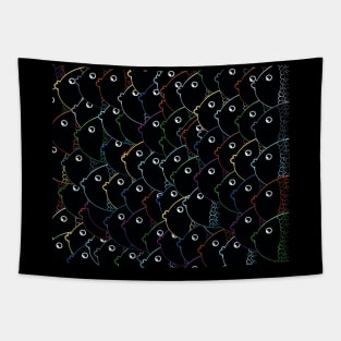 Colorful karps rainbow Tapestry