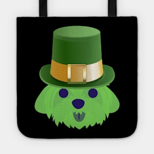 Maltese St Patrick's Day Funny Dog with St Patrick's Hat Tote