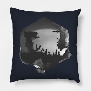 Invaders From The Deep Space Pillow