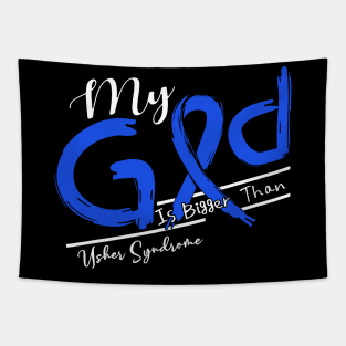 Usher Syndrome Awareness My God Is Stronger - In This Family No One Fights Alone Tapestry