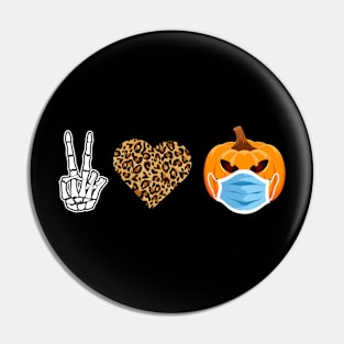 Peace Love Halloween Pumpkin Gift Pin