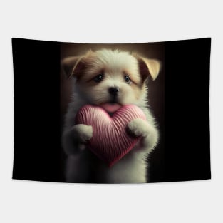 Valentine Puppy 2 Tapestry