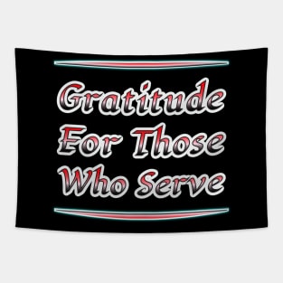 "Salute and Style: 'Gratitude for Those Who Serve' Collection" Tapestry