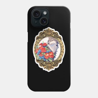 Lone Wolf With Flowers Phone Case