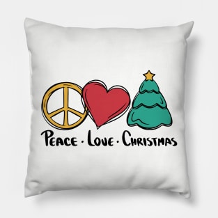 Peace, Love & Christmas Pillow