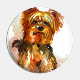 Yorkshire Terrier Watercolor - Gift For Dog Lovers Pin