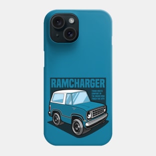 Medium Blue Ramcharger - 1974 Phone Case
