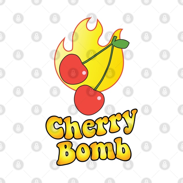 Yellow and Cherry Bomb Flaming Design by YourGoods