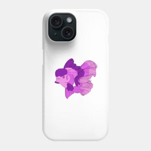 Cute Purple and Pink Oranda Goldfish Phone Case