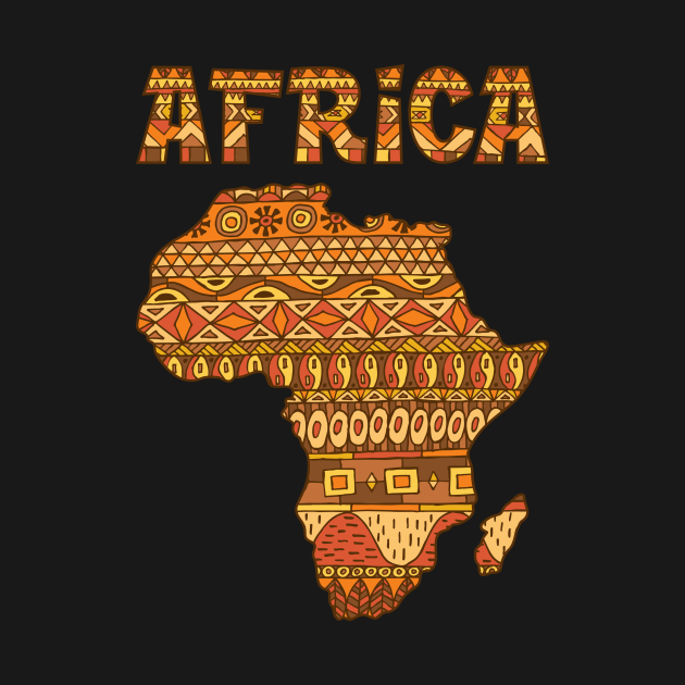 Africa Map Pattern - Africa - T-Shirt | TeePublic