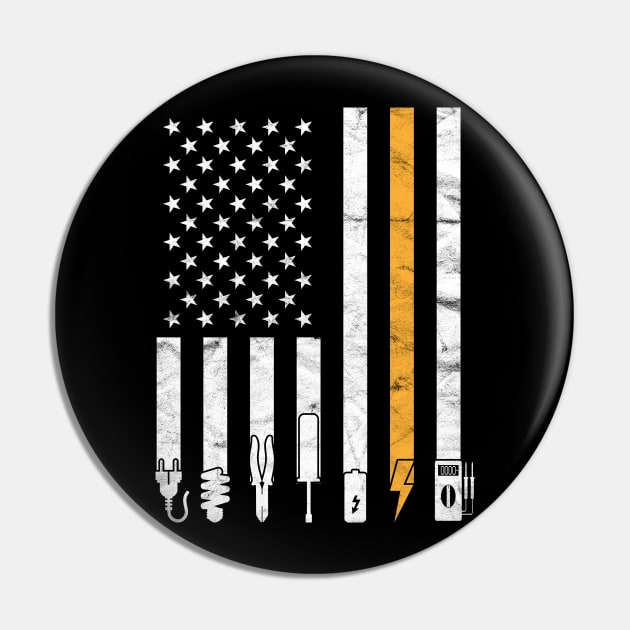 Electrician USA Flag, Electrician Pin by hibahouari1@outlook.com