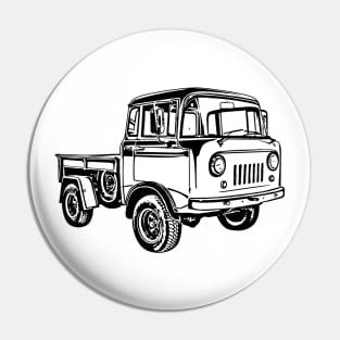 Willys FC170 Sketch Art Pin