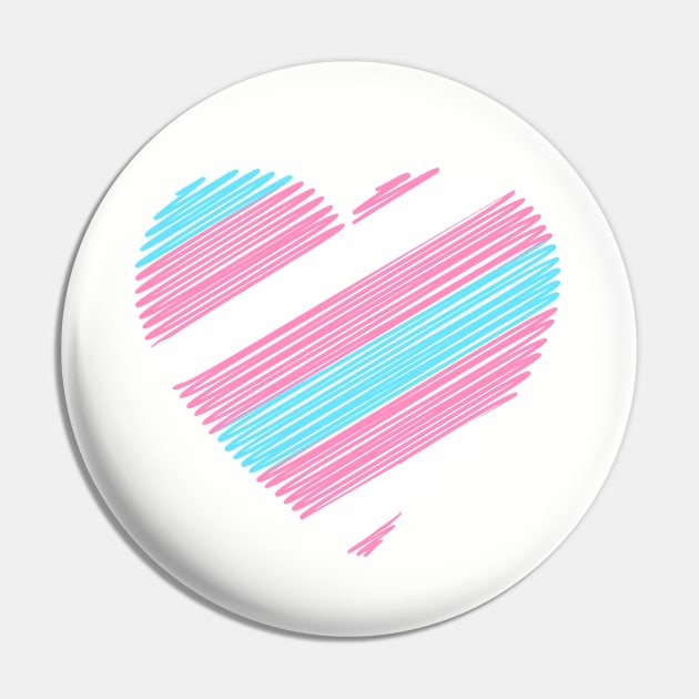 Transexual flag heart Pin by MarcyRangel