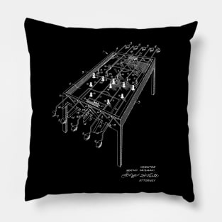 Football Game Table Vintage Patent Drawing Pillow