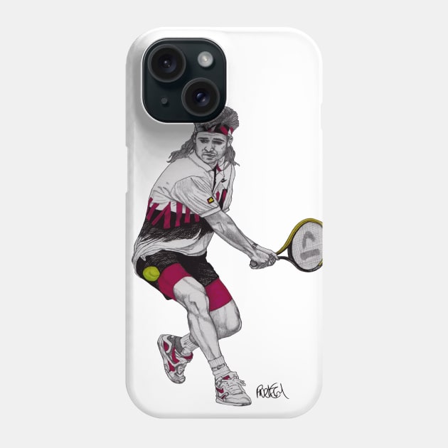 Andre Agassi Phone Case by paulnelsonesch