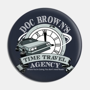 Doc Brown's Time Travel Agency Pin