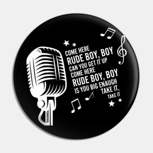 Song lyrics Pin