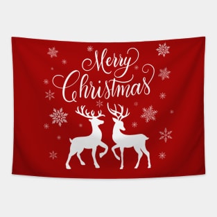 Merry Christmas deer Tapestry