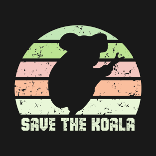 Save the Koala Vintage Retro Animal Lovers Gift,koala,koalas T-Shirt