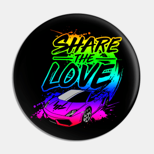 stephen sharer share the love rainbow Pin