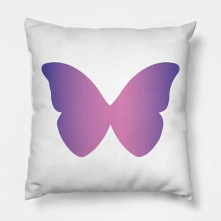 Purple And Pink Gradient Butterfly Digital Art | Melanie Jensen Illustrations Pillow