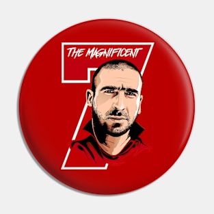 Mancs Gone Mad - Eric Cantona - THE MAGNIFICENT 7 Pin