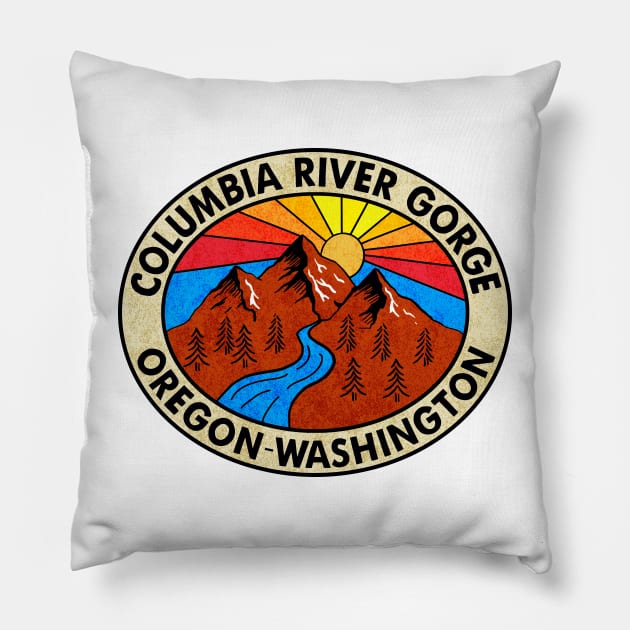 Columbia River Gorge Washington Oregon Pillow by heybert00
