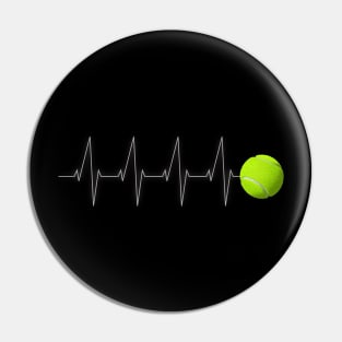 Tennis Heartbeat Pin