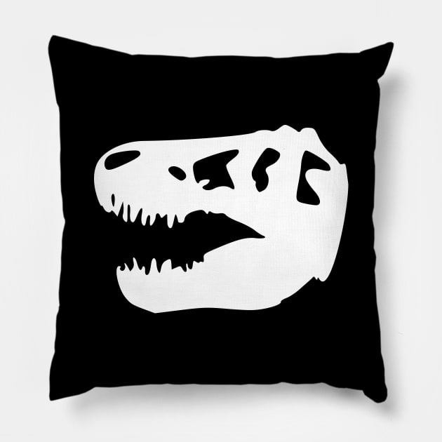 T-Rex Skull Pillow by gigapixels