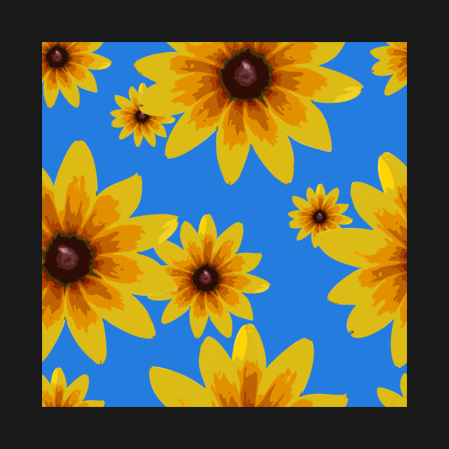 Blackeyed Susan on Blue Repeat 5748 by ArtticArlo