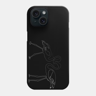 Flamingo Couple Love on valentines day Phone Case