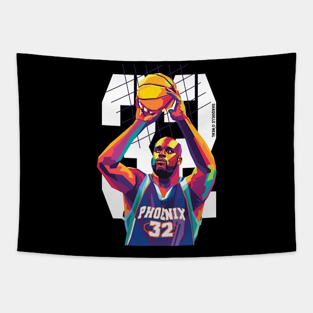 shaquille oneal Tapestry by cool pop art house