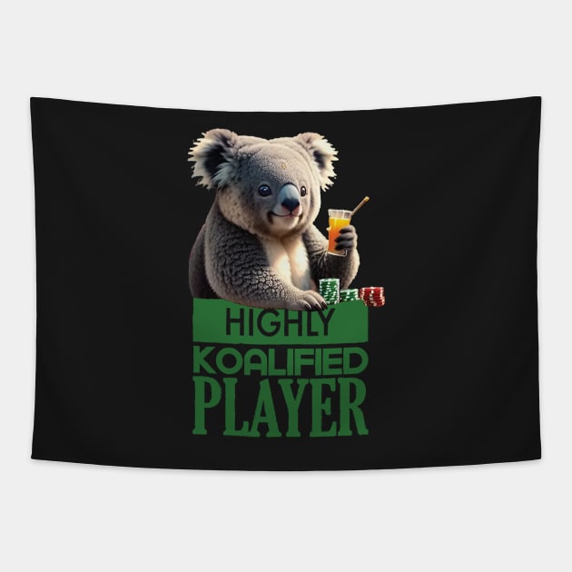 Just a Highly Koalified Player Koala Tapestry by Dmytro