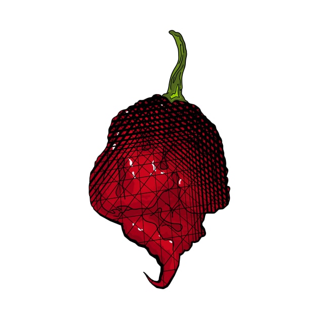 Habanero Chilli Pepper Sticker Spicy Hot Jalapeno Carolina Reaper by MojoCoffeeTime