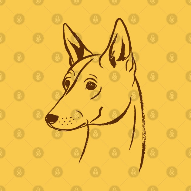 Basenji (Yellow and Brown) by illucalliart