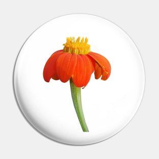 Red Sunflower Yellow and Green Pin