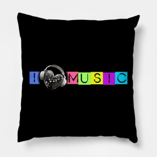 I Love music Pillow