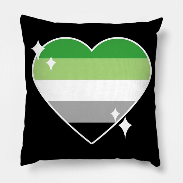 Kawaii Pride Collection - Aromantic Pillow by rewordedstudios